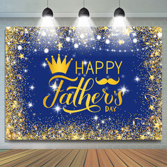 Lofaris Gold Glitter Navy Blue Happy Fathers Day Backdrops