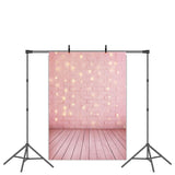Load image into Gallery viewer, Lofaris Gold Glitter Pink Brick Floor Simple Birthday Backdrop