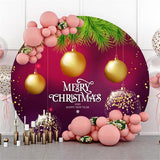 Load image into Gallery viewer, Lofaris Gold Light Glitter Round Chrismas And New Year Backdrop