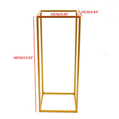 Lofaris Gold Metal Geometric Rectangular Wedding Backdrop Stands