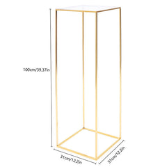 Lofaris Gold Metal Geometric Rectangular Wedding Backdrop Stands