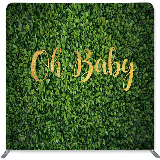 Lofaris Gold Oh Baby Double-Sided Backdrop for Shower