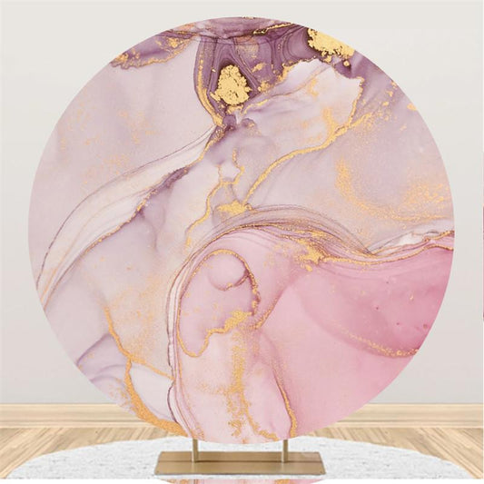 Lofaris Gold Purple Mixed Pink Beige Abstract Circle Backdrop