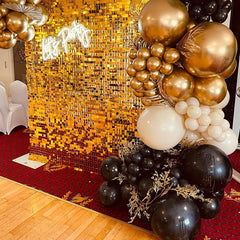 Lofaris Gold Shimmer Wall Panels For Birthday Party Decorations