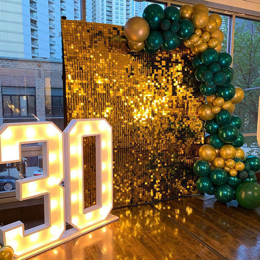 Lofaris Gold Shimmer Wall Panels For Birthday Party Decorations