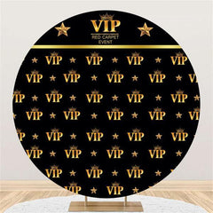 Lofaris Gold Vip Red Carpet Event Party Custom Circle Backdrop