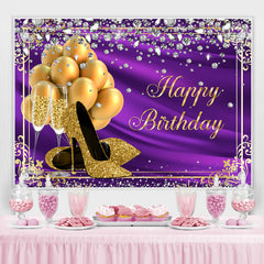 Lofaris Golden Balloon and High Heel Diamond Birthday Backdorp