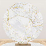 Load image into Gallery viewer, Lofaris Golden Marble Theme Happy Birthday Circle Backdrop