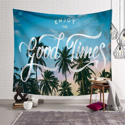 Lofaris Good Times Tree Landscape Room Decoration Wall Tapestry