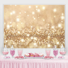 Lofaris Gorgeous Golden Flash Bokeh Backdrop For Birthday Party