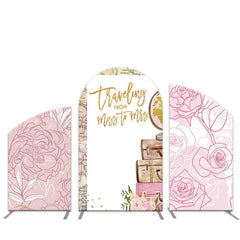 Lofaris Gorgeous Pink Floral Arch Backdrop Kit For Wedding