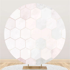 Lofaris Gradient Diamond Pattern Honeycomb Theme Circle Backdrop