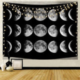 Load image into Gallery viewer, Lofaris Gradient Earth Black And White Landscape Wall Tapestry