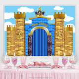 Load image into Gallery viewer, Lofaris Grand Castle With Crown Happy Birthday Backdrop For Kid