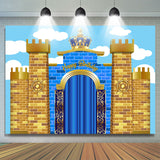 Load image into Gallery viewer, Lofaris Grand Castle With Crown Happy Birthday Backdrop For Kid