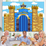 Load image into Gallery viewer, Lofaris Grand Castle With Crown Happy Birthday Backdrop For Kid