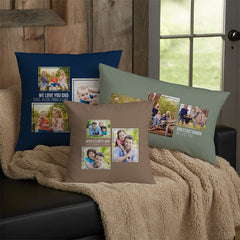 Lofaris Grandpa Dad Photo Family Love Custom Pillow For Kids