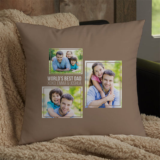Lofaris Grandpa Dad Photo Family Love Custom Pillow For Kids