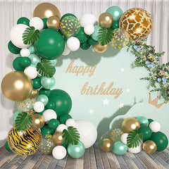 Lofaris Green 91 Pack Balloon Arch Kit | Party Decorations - White | Gold