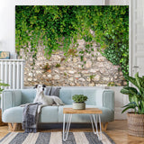 Load image into Gallery viewer, Lofaris Green And Brick Wall Simple Spring Backdrop For Party