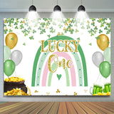 Load image into Gallery viewer, Lofaris Green And Glitter Balloons St. Patrick’S Day Backdrop
