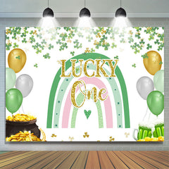 Lofaris Green And Glitter Balloons St. Patrick’S Day Backdrop