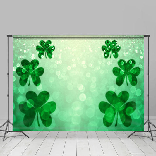 Lofaris Green And Glitter Bokeh Happy St. Patrick’s Day Backdrop