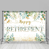 Load image into Gallery viewer, Lofaris Green And Glitter Plants Happy Retirement Backdrop