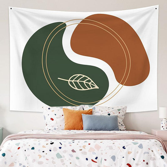 Lofaris Green And Red Family Still Life Abstract Custom Tapestry