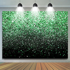 Lofaris Green Bokeh Glitter Black Birthday Party Backdrops