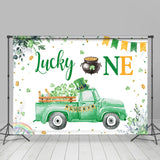 Load image into Gallery viewer, Lofaris Green Car Lucky One Happy St. Patrick’S Day Backdrop