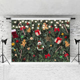 Load image into Gallery viewer, Lofaris Green Chrismas Tree And Decoration Pendant Backdrop