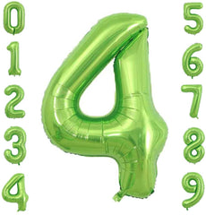 Lofaris Green DIY Number Large Aluminum Foil 40 Inch Balloons for Party