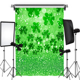 Load image into Gallery viewer, Lofaris Green Glitter Bokeh Happy St. Patrick’S Day Backdrop