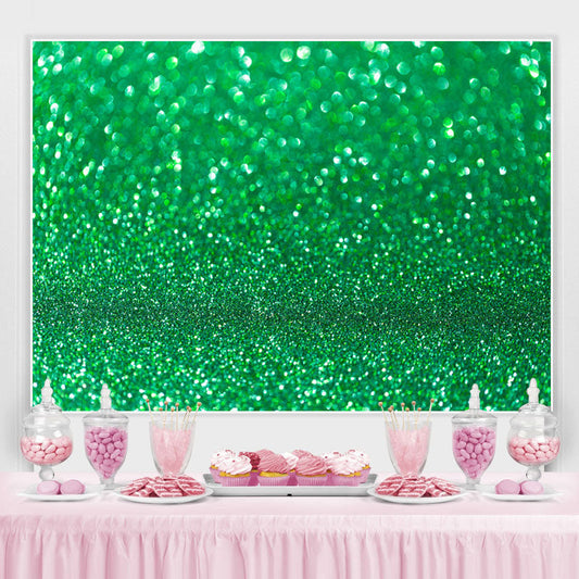 Lofaris Green Glitter Simple Bokeh Happy Birthday Backdrop
