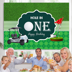 Lofaris Green Golf Course Hole In One Happy Birthday Backdrop