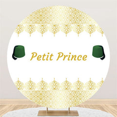 Lofaris Green Hat Gold Petit Prince Roud Baby Shower Backdrop