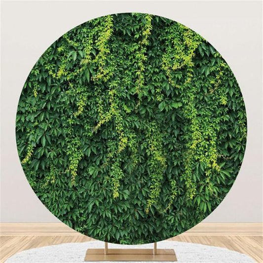 Lofaris Green Leave Theme Round Decoration Backdrop For Wedding