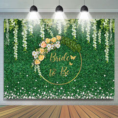 Lofaris Green Leaves And Floral Birde To Be Wedding Backdrop