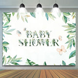 Load image into Gallery viewer, Lofaris Green Leaves Butterfly Baby Shower Backdrop for Party