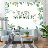 Load image into Gallery viewer, Lofaris Green Leaves Butterfly Baby Shower Backdrop for Party