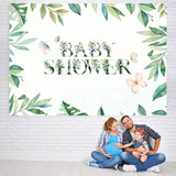 Load image into Gallery viewer, Lofaris Green Leaves Butterfly Baby Shower Backdrop for Party