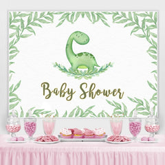 Lofaris Green Leaves Dinosaur Decor Backdrop for Baby Shower Party
