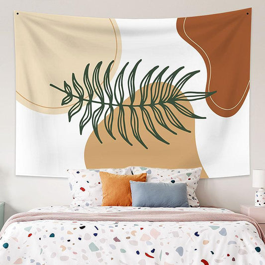 Lofaris Green Leaves Family Still Life Abstract Custom Tapestry