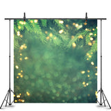 Load image into Gallery viewer, Lofaris Green Leaves Gold Glitter Christmas Bokeh Backdrop for Party
