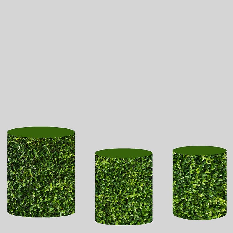 Lofaris Green Leaves Simple Theme Backdrop Cake Table Cover Kit