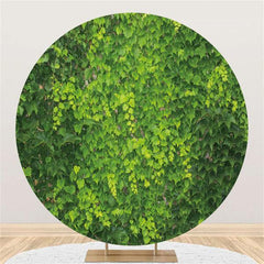 Lofaris Green Leaves Wedding Circle Backdrop For Decoration