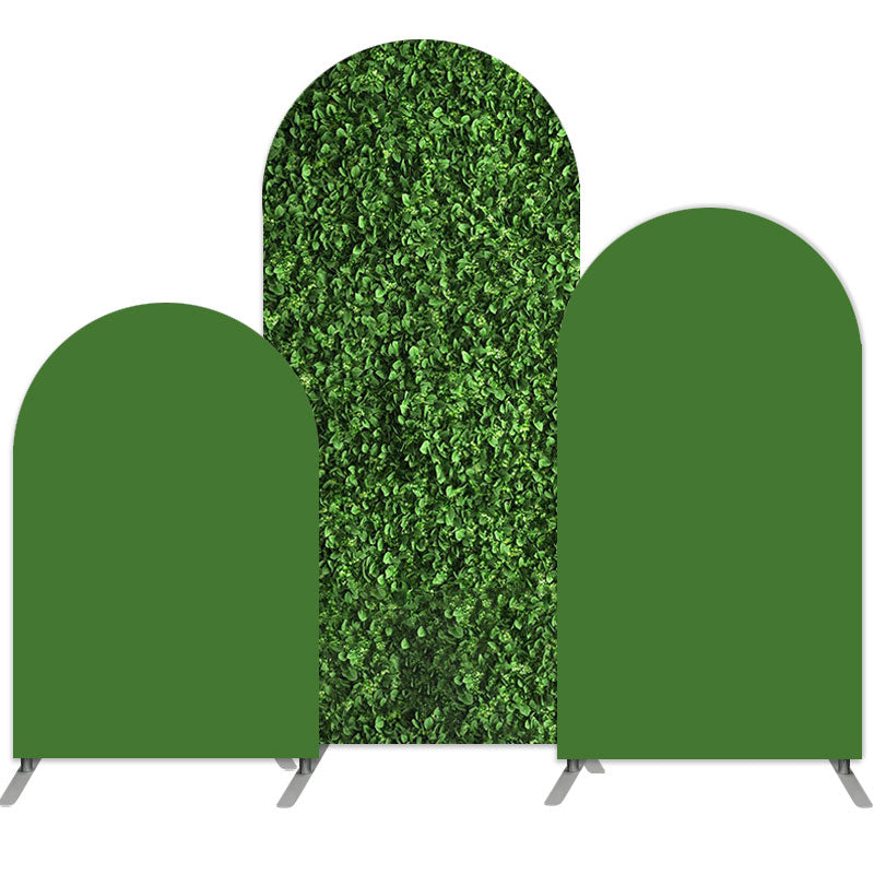 Lofaris Green Nature Leaves Double Sided Party Arch Backdrop Kit