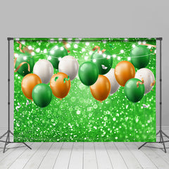 Lofaris Green Orange White Balloon St. Patrick’S Day Backdrop