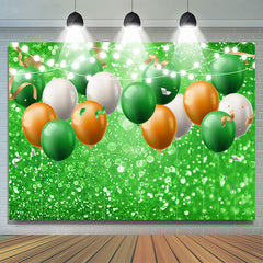 Lofaris Green Orange White Balloon St. Patrick’S Day Backdrop